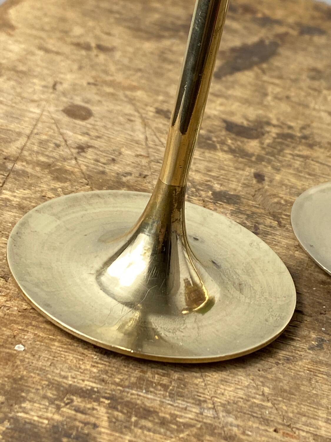 Vintage brass candle holders