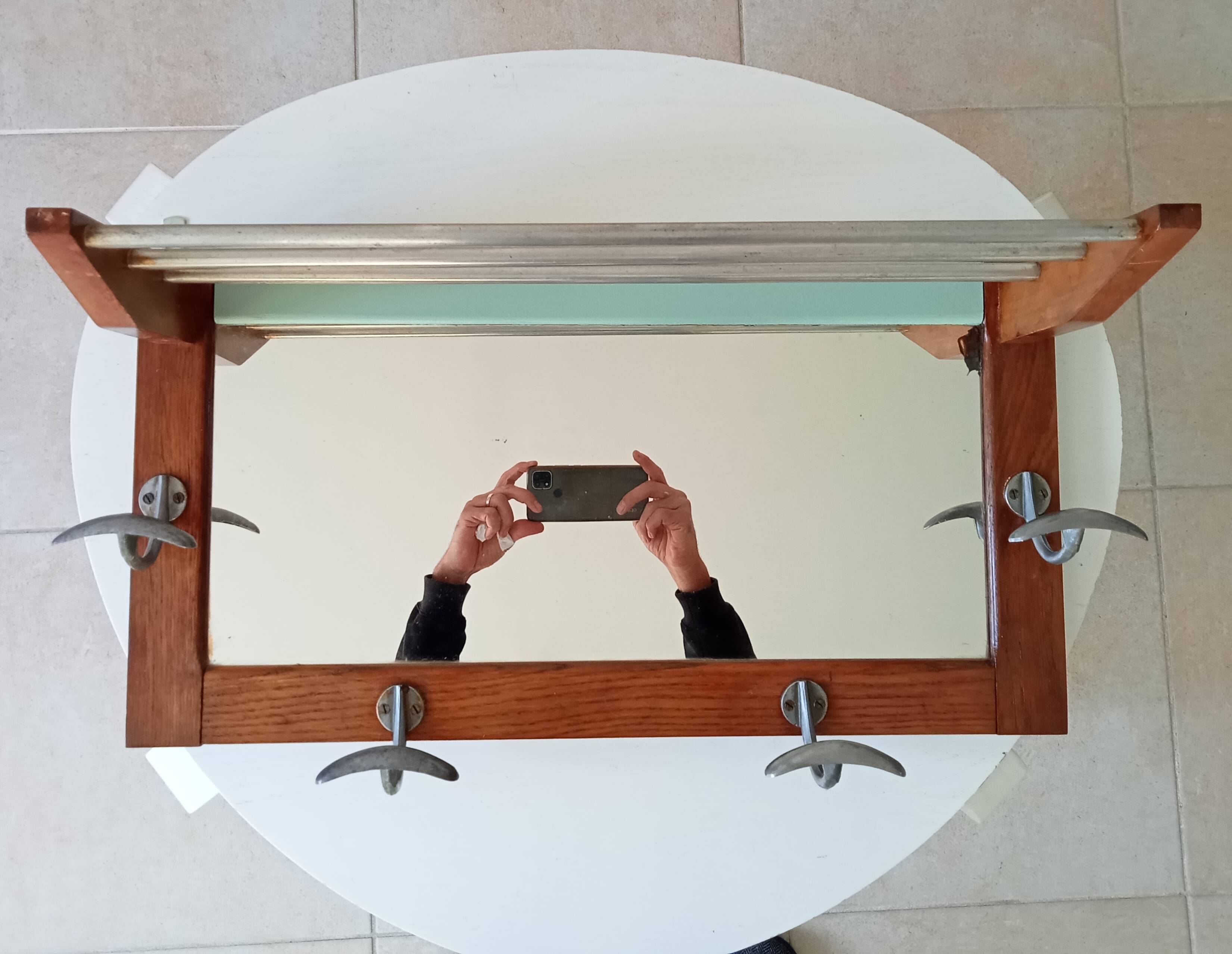 Vintage 50s wall coat rack