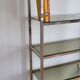 Chrome shelf and smoked glass 70s