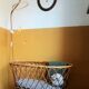 Rattan swan neck cradle circa 1960