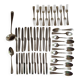 Betty 1930 art deco silver-plated metal Boulenger cutlery set, 50 pieces.