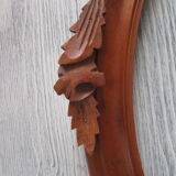 Old oval wooden frame