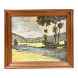 Grand tableau ancien signé