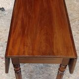 Small table with flaps in blond mahogany with one drawer
