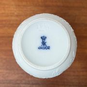 German white porcelain vase from the mid-century with bird motif by Kaiser, 1960s.