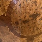 Marquetry pedestal table from the end of the 19th century