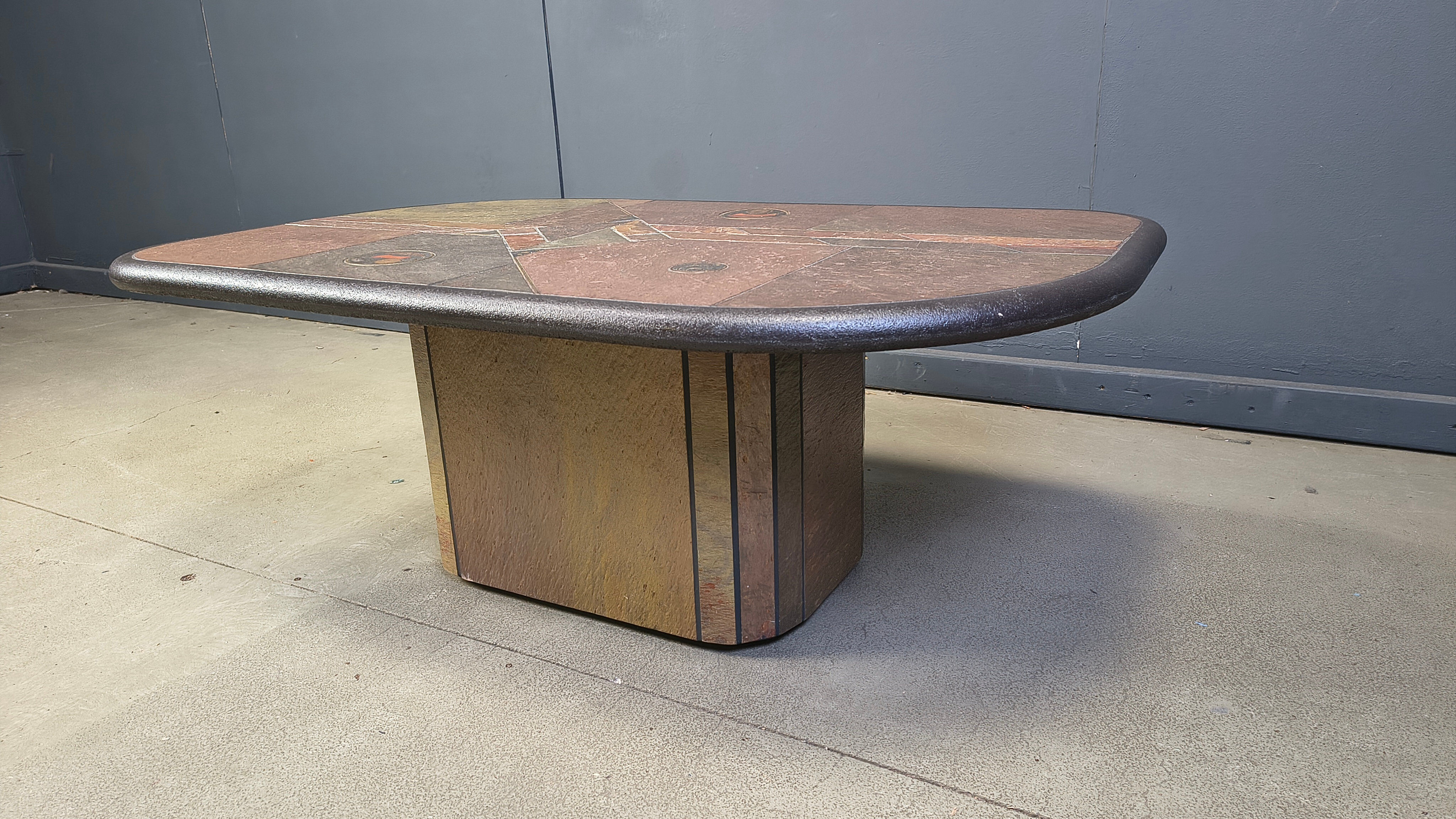 Vintage Paul Kingma style coffee table, 1980s