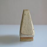 Brutalist stoneware vase Signed to be identified