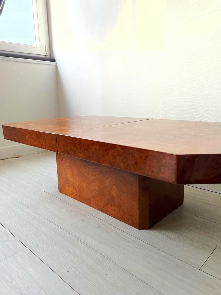 Coffee table elm magnifying glass