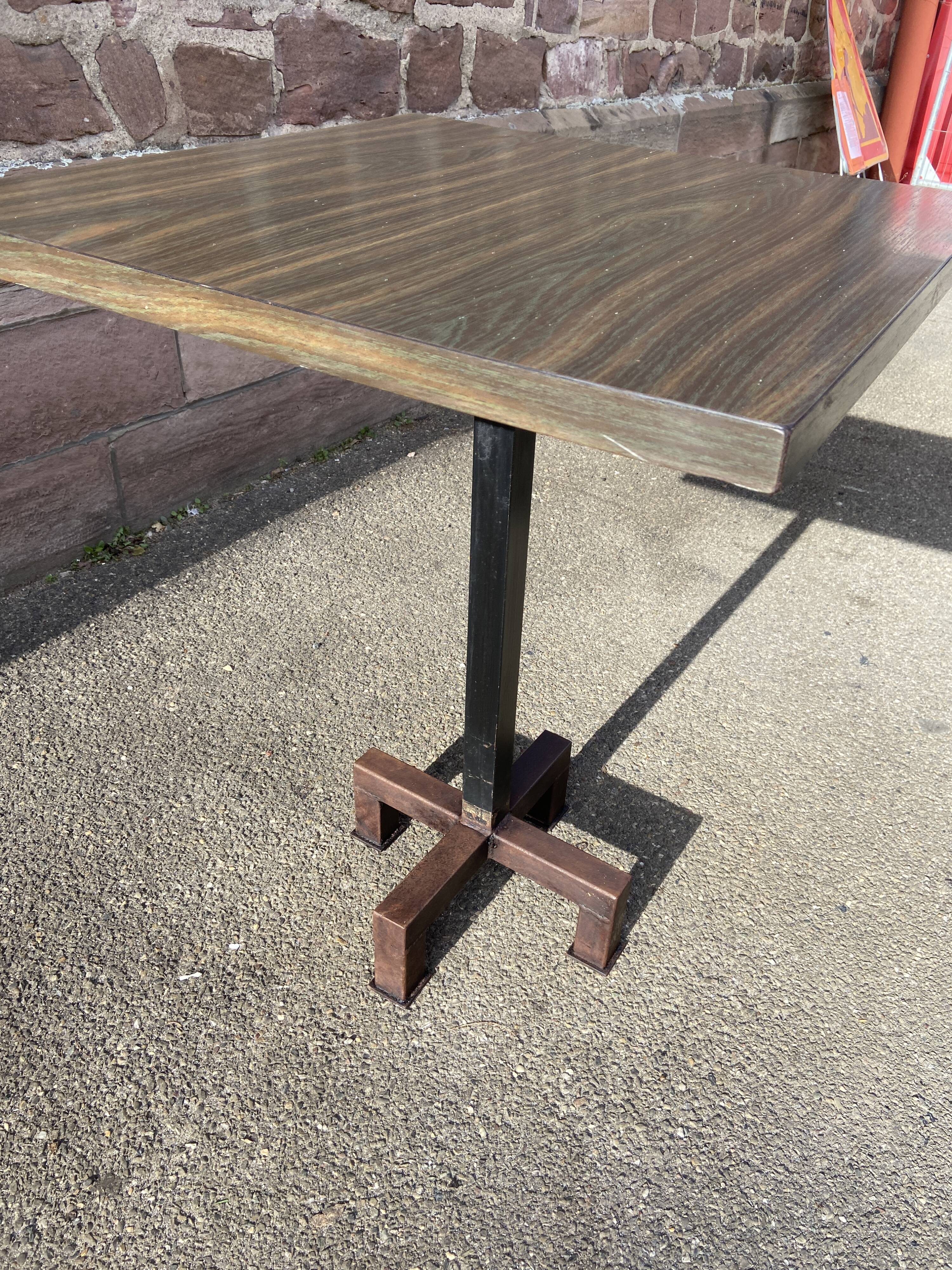 1970s Formica and metal cafe bistro table
