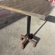 1970s Formica and metal cafe bistro table