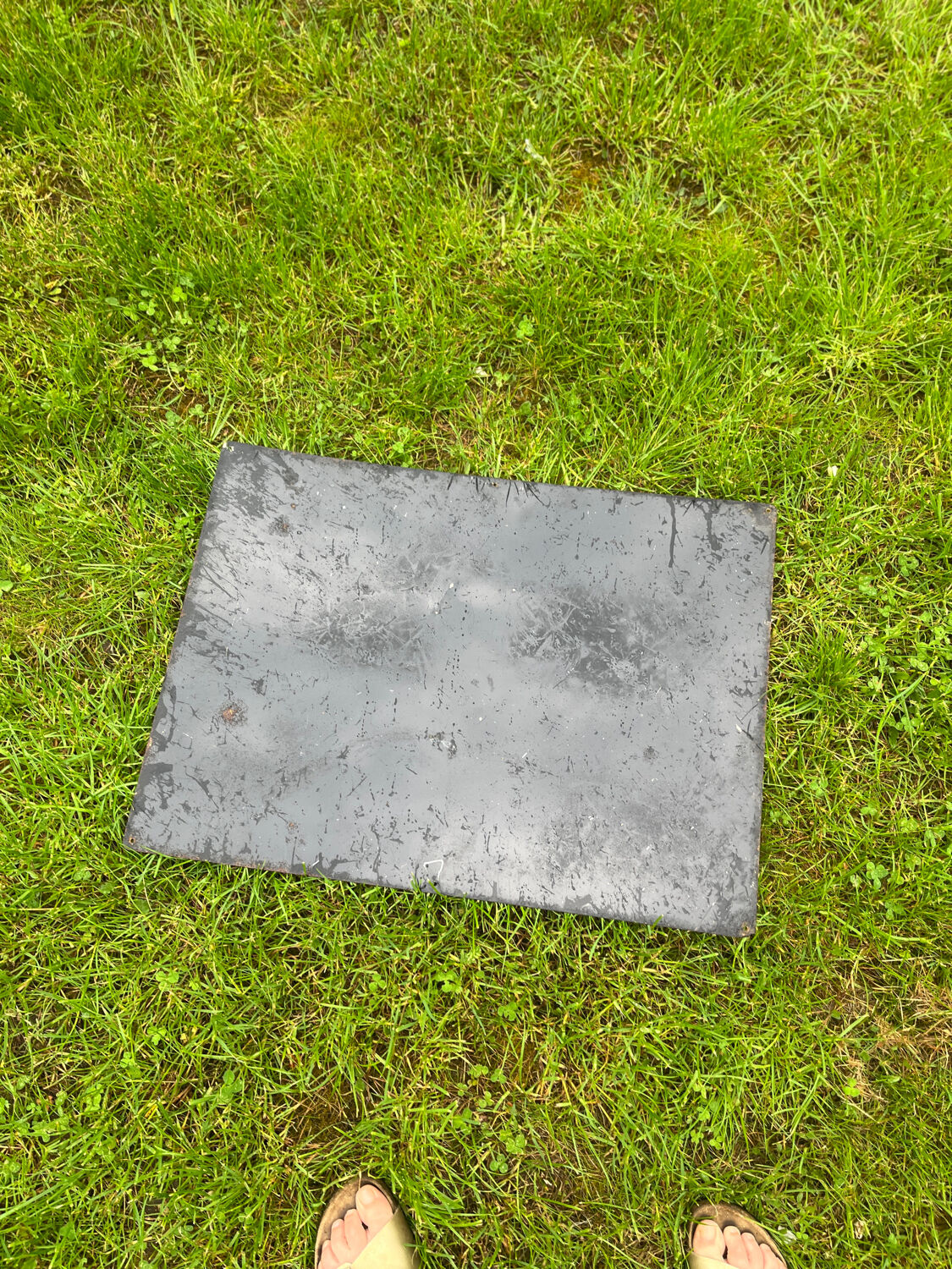 Enamelled advertising plate Frote Piles