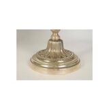 Candlesticks mounted as lamps, silver-plated bronze.