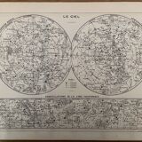 Lithograph engraving on the sky of 1897