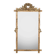 Antique faux wood mirror with bird's nest, 19th century