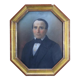 Pastel portrait of man signed Theophile Emmanuel Duverger 1861