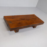 70s massive oak brutalist coffee table