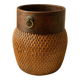 Early 20th century Chinese grain basket made of woven willow