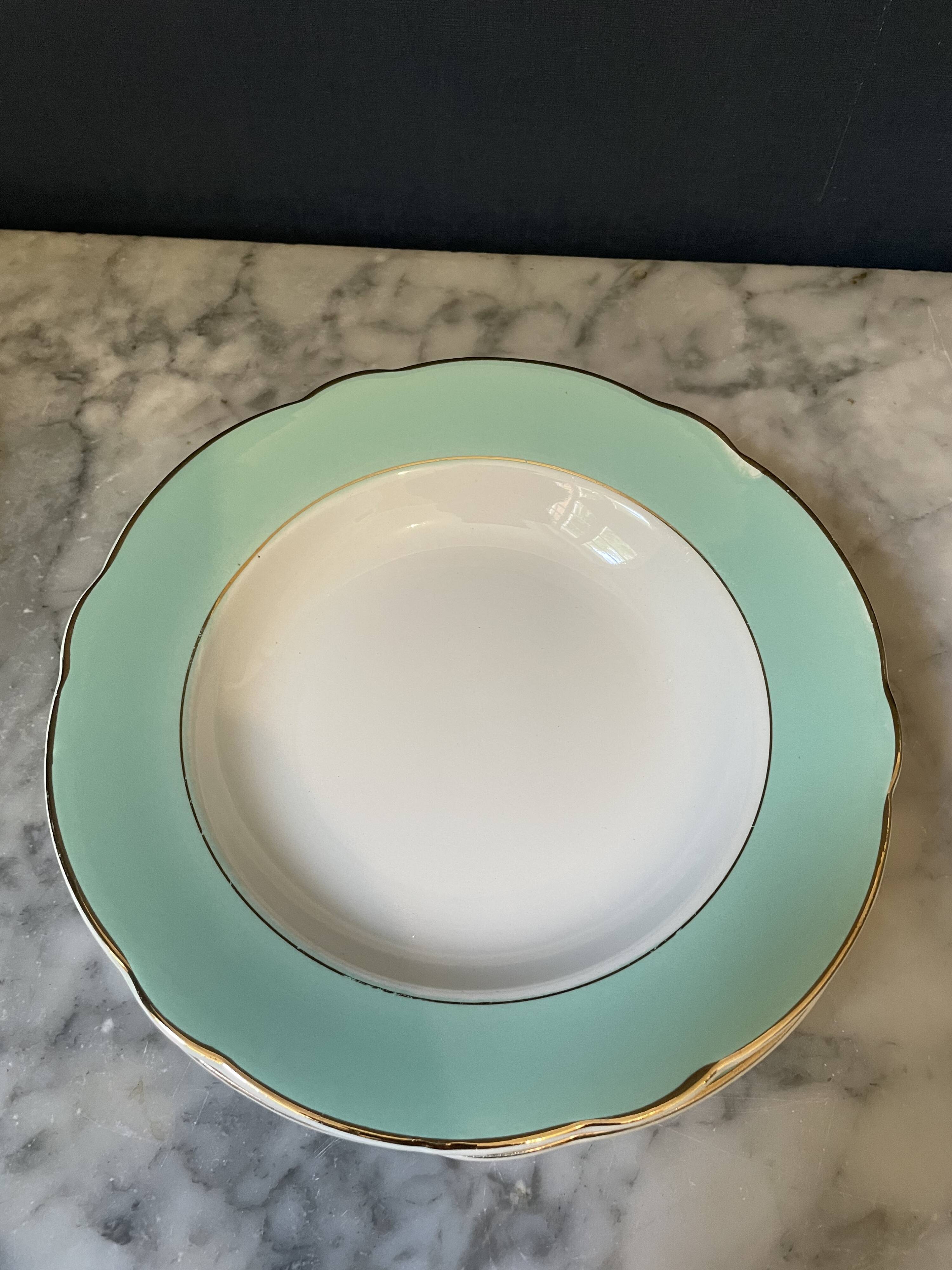 Set of 4 plates of Luneville