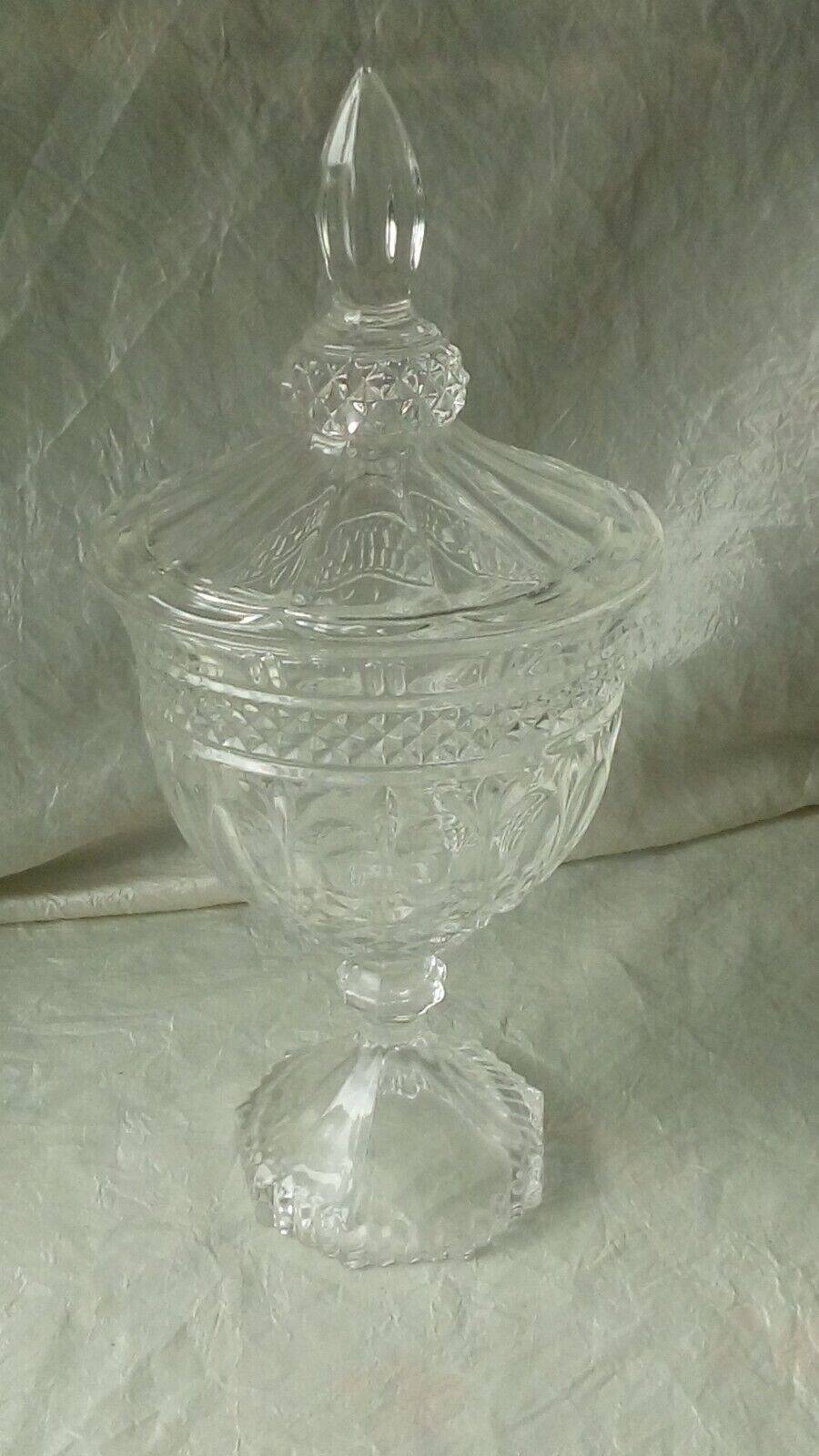 Louis Philippe style glass candy sugar bowl