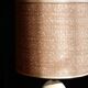 Table lamp in wool tweed and foot in cream color wood