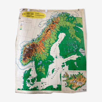 Old school map Scandinavian States