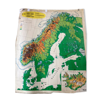 Old school map Scandinavian States