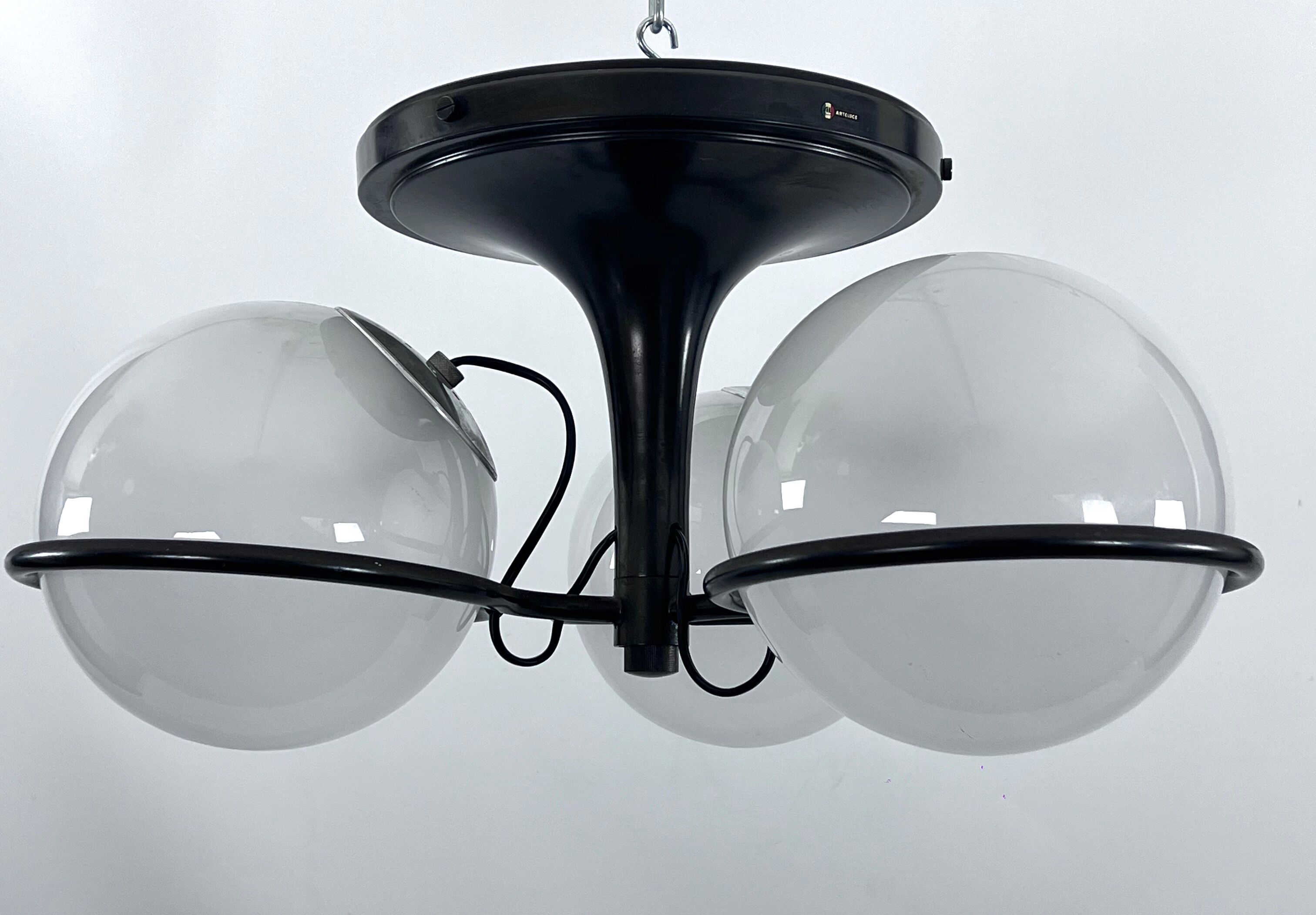Mid-Century rare early Model 2042/3 Ceiling Lamp by Gino Sarfatti for Arteluce