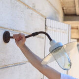 Gooseneck wall lamp