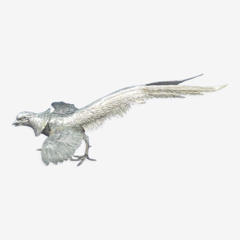 Animal volant en metal argenté