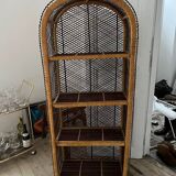 Vintage rattan shelf