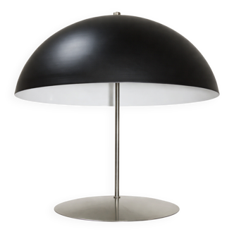 Modern table lamp – 1980s, metal, black shade, 2x E27