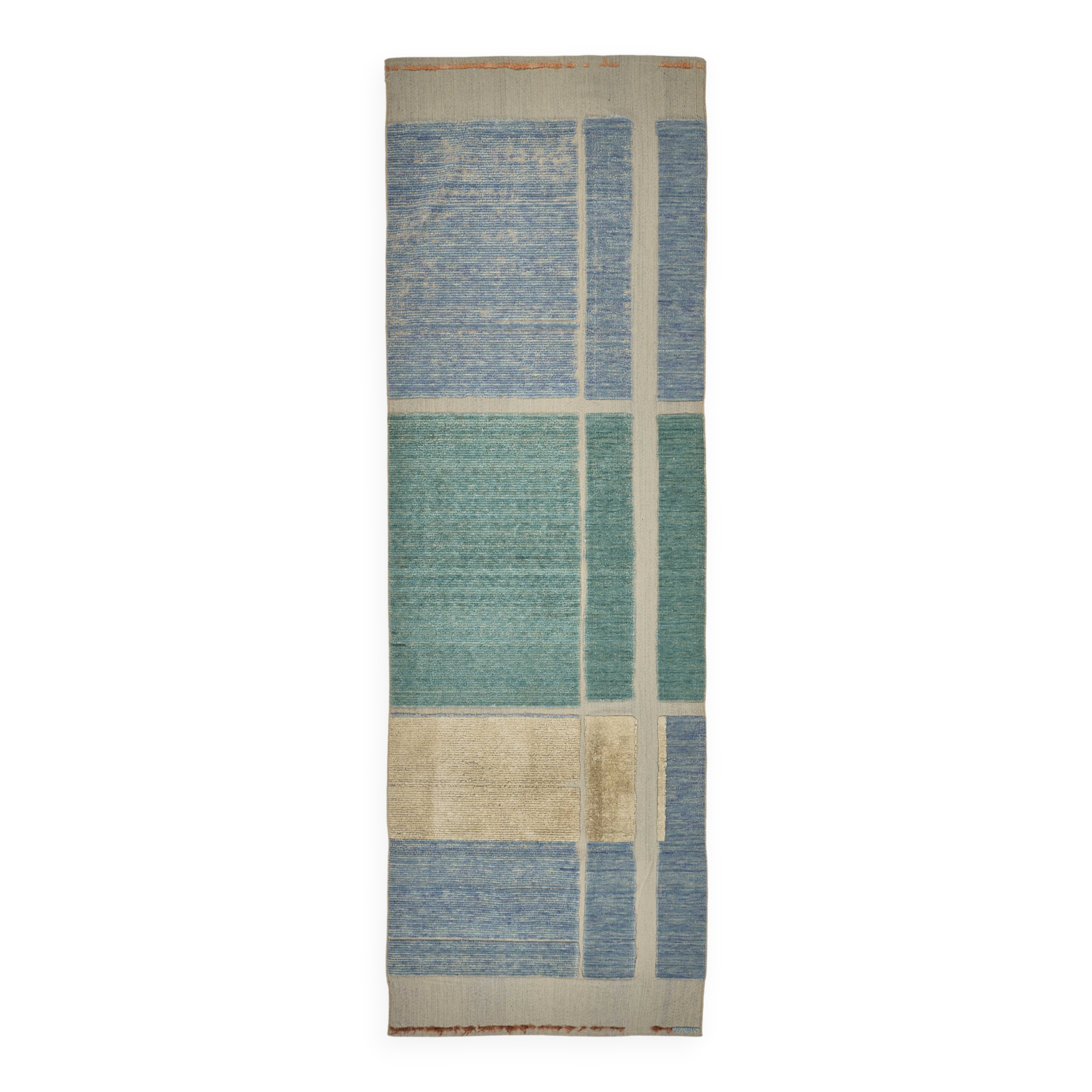 Tapis Oushak tissé à la main en Turquie 106 cm x 330 cm