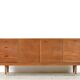 Buffet en teck Avalon des années 50, vintage moderne, style danois rétro.