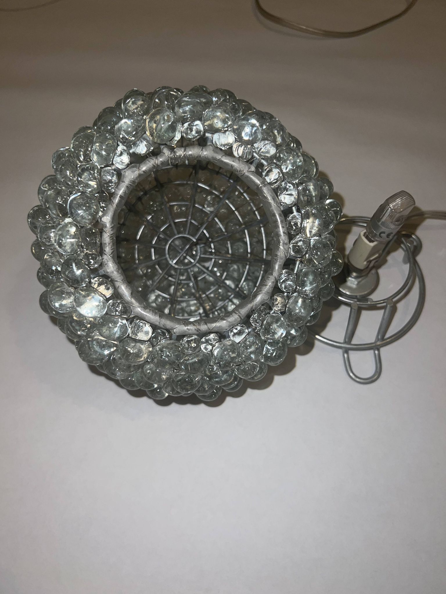 Handcrafted glass bubble lamp
