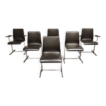 6 chaises de salle à manger dans le style de Rudi Verelst
