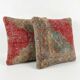 Set of 2 vintage Turkish cushion covers 48x48 cm