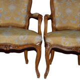 Louis XV style armchairs, around 1890