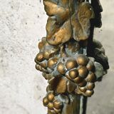 Large Wood and Patinated Stucco Mirror - Floral 1900s Period