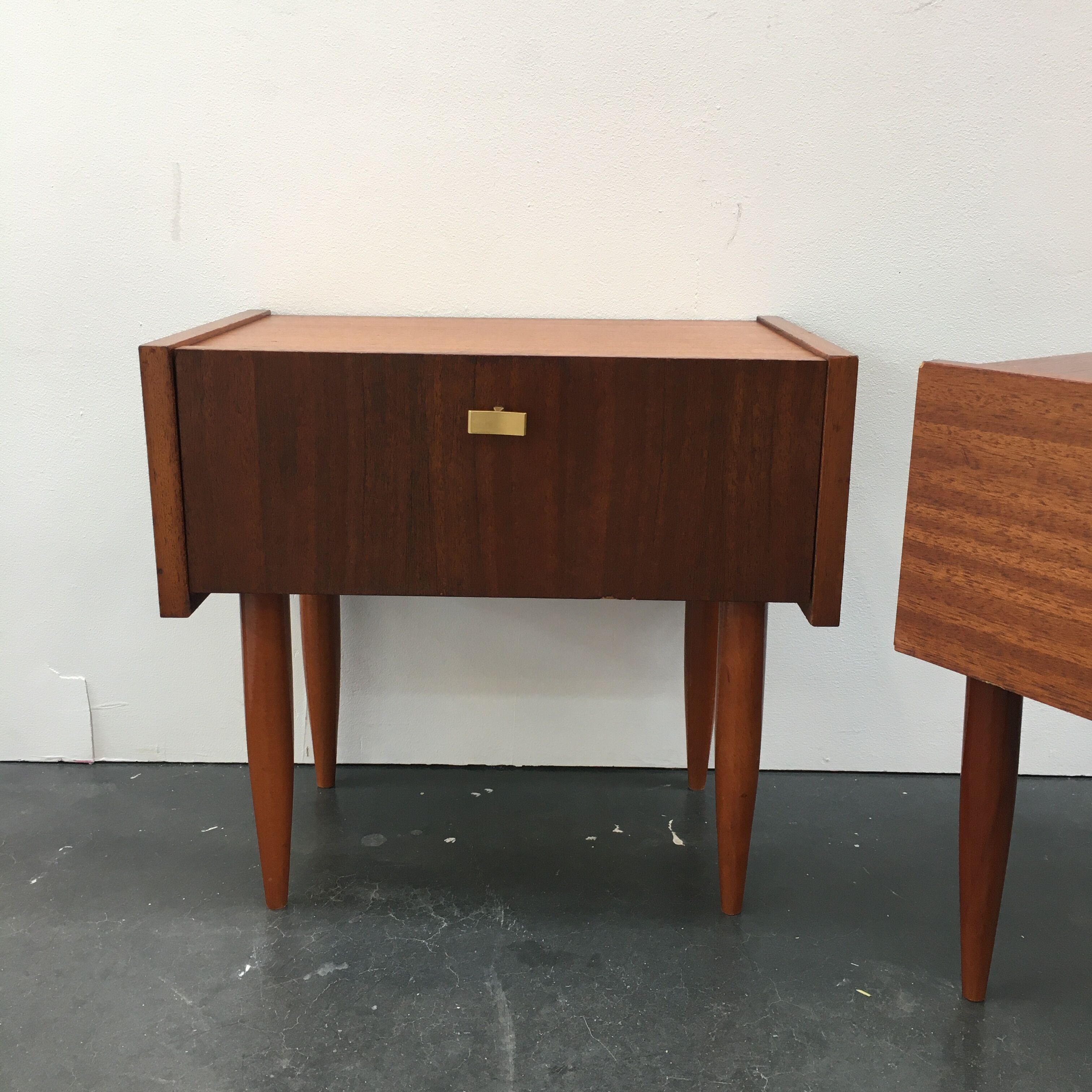 Pair of spindle bedside tables