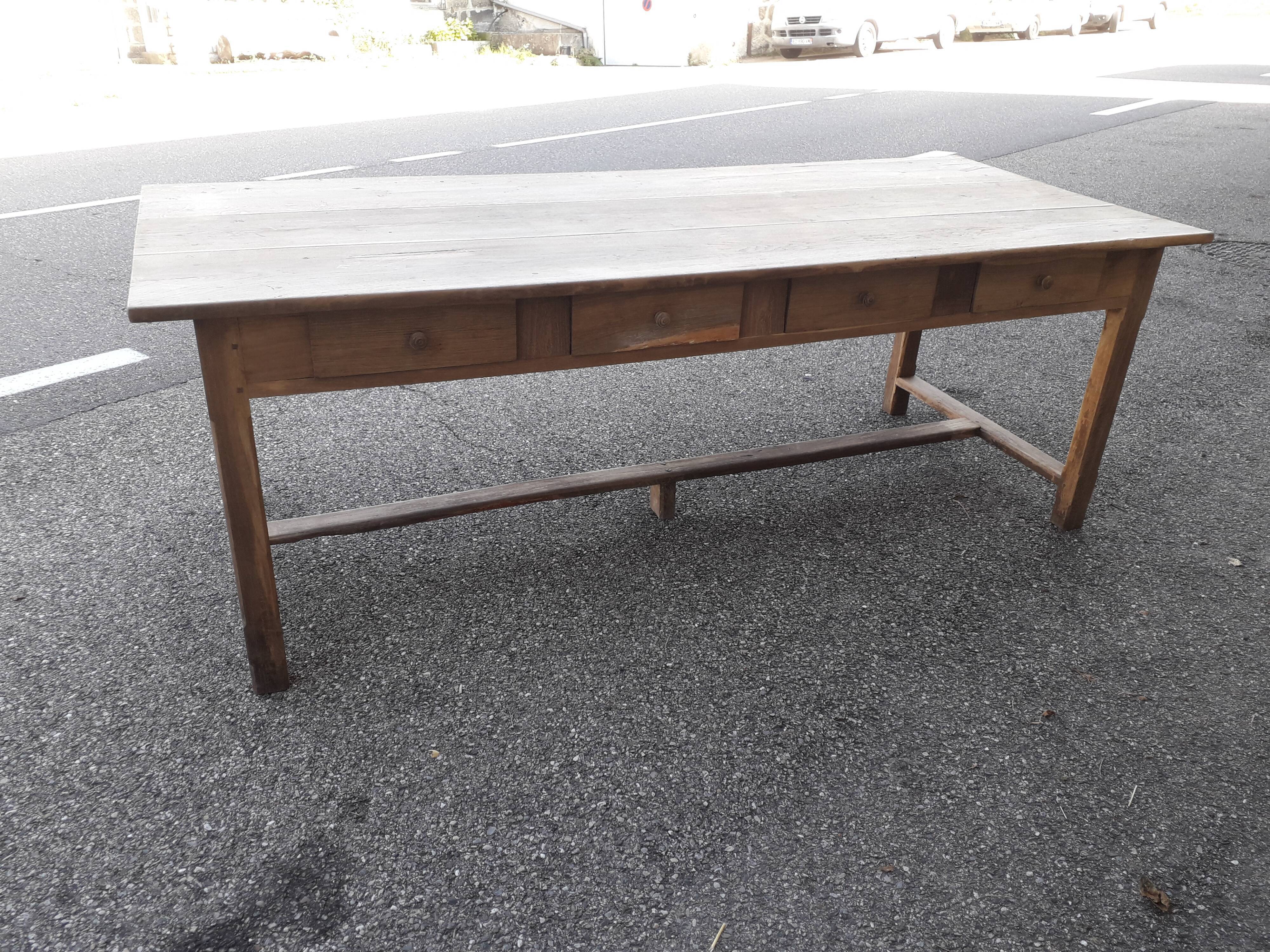 214 cm drawer farm table
