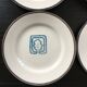 Set of 4 plates with oak leaf decoration