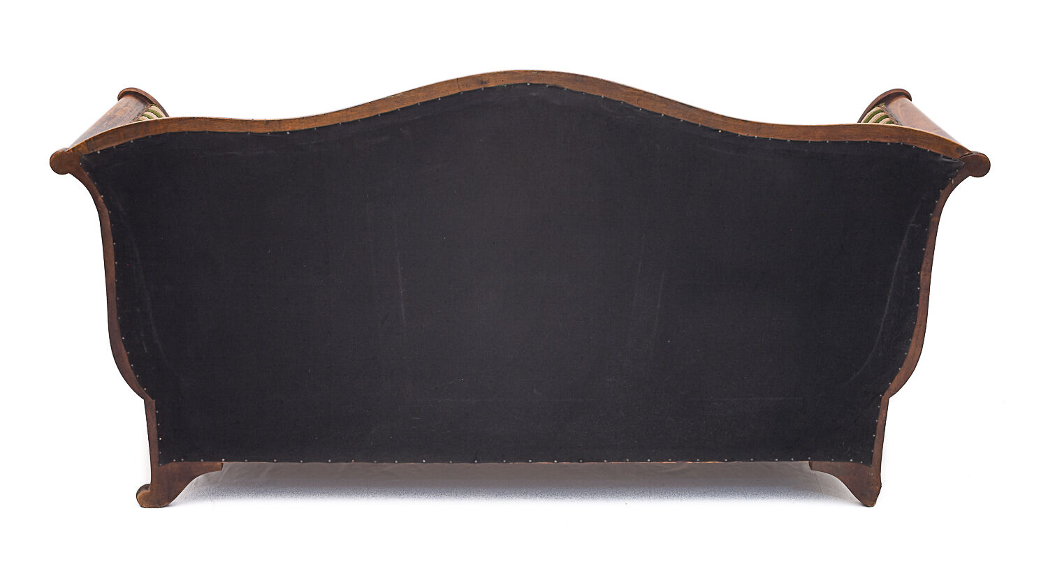 Vintage Récamier sofa in velvet, 1920
