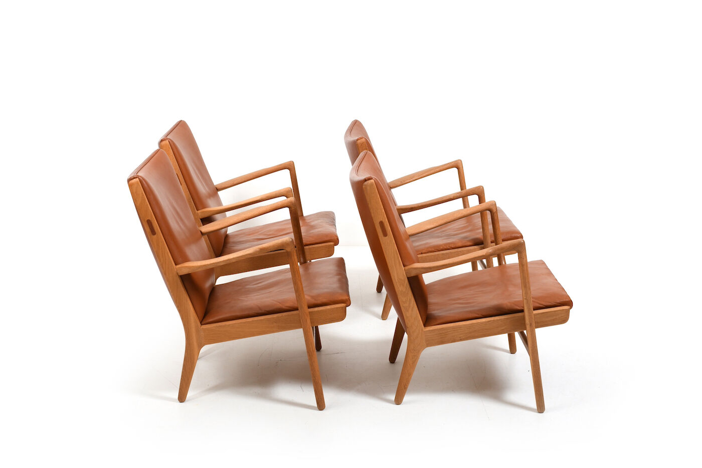 Lot de 4 fauteuils AP-16 en chêne par Hans Wegner