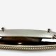 Chrome metal oval tray