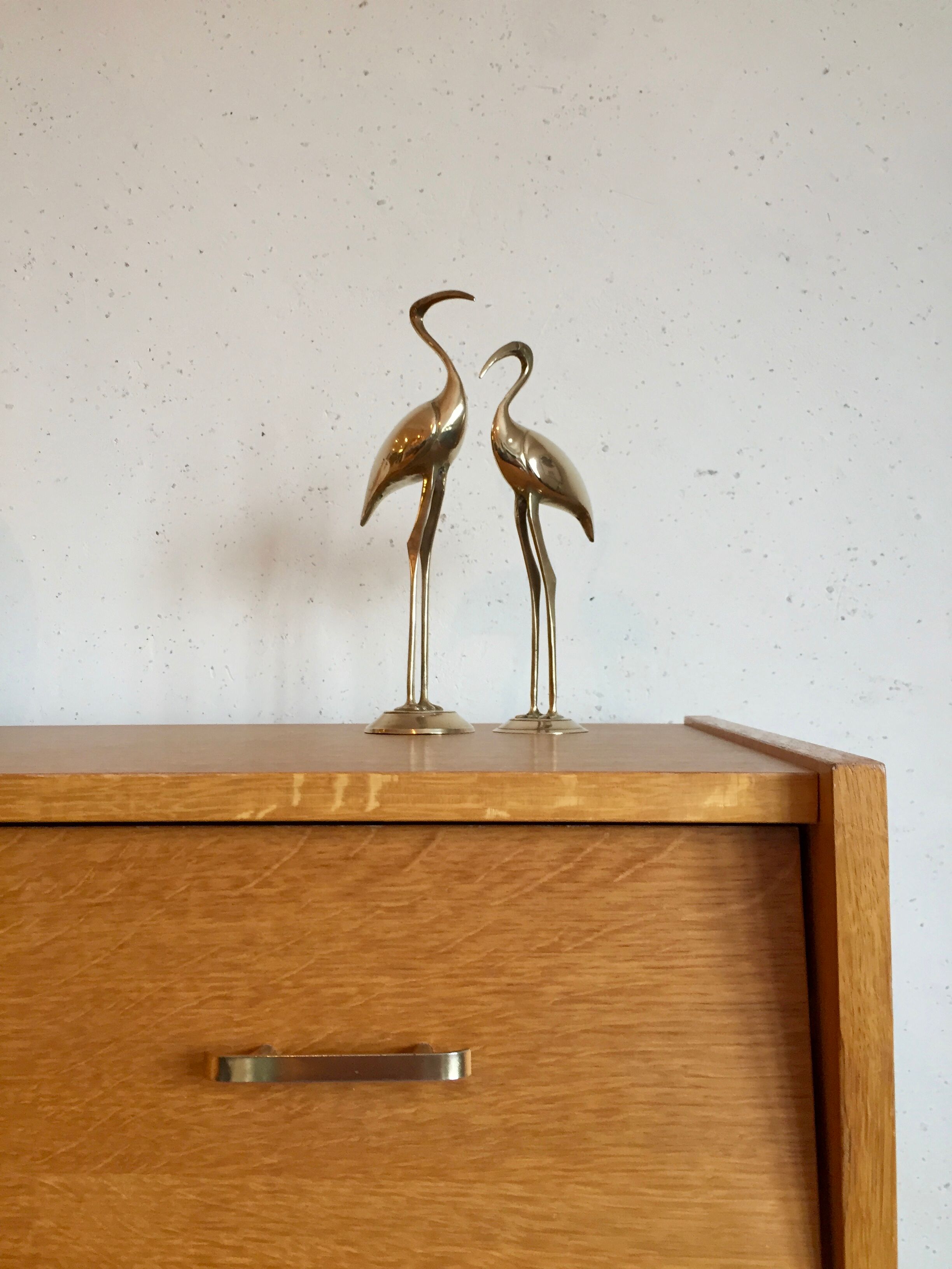 Couple of vintage brass birds 70's