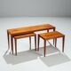 3 tables gigognes en teck par Severin Hansen pour Haslev, Danemark 1960