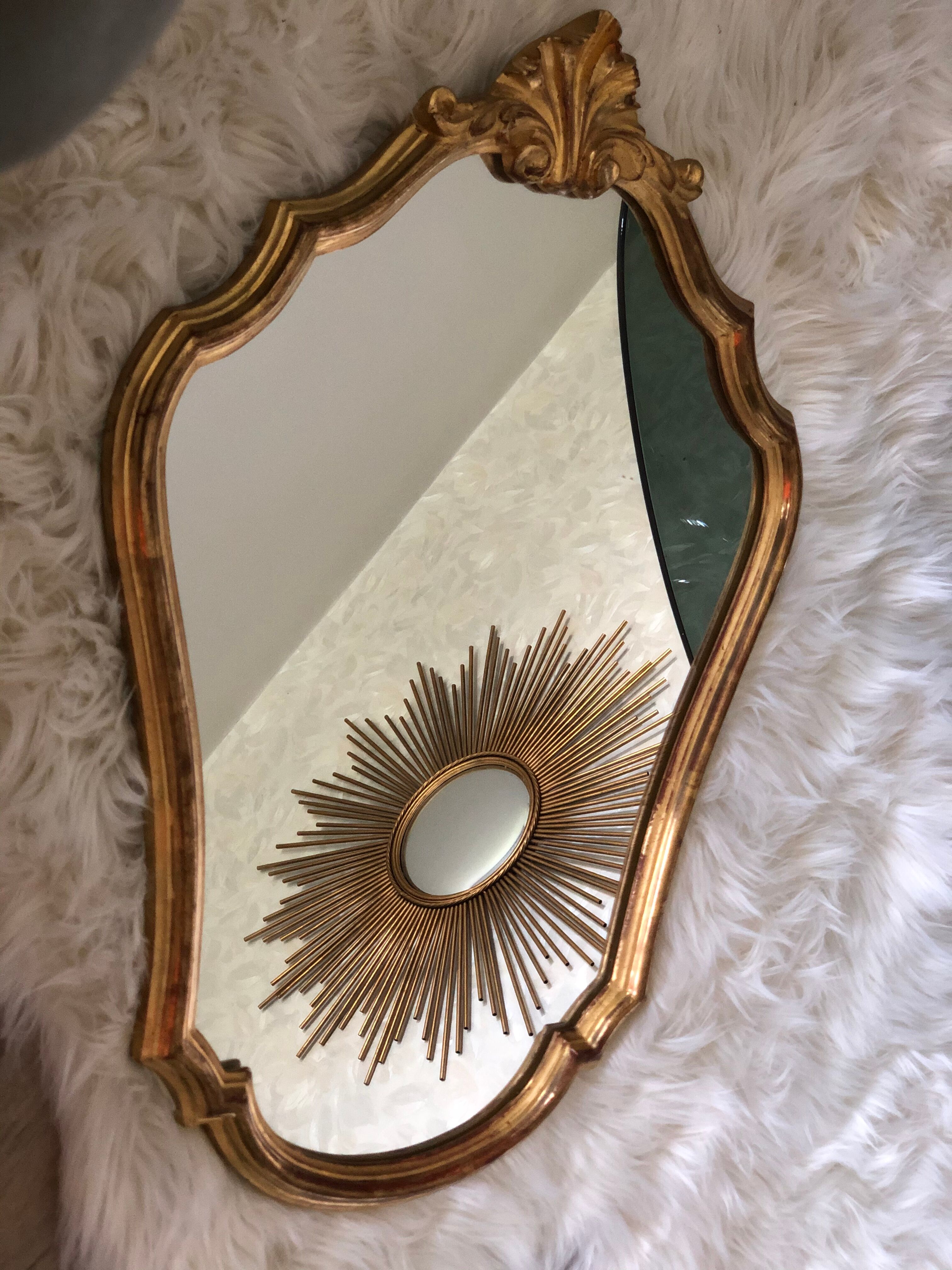 Old gilded mirror