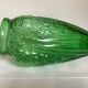 Grand vase verre vert de Julius Stolle art déco