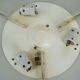 vintage kaiser ice glass ceiling LAMP flush mount 60/70's relief surface